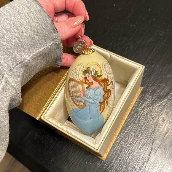 Li bien angel playing harp ornament - Picture 3 of 4